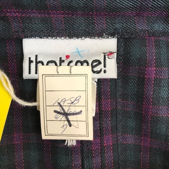That's Me Vintage Deadstock Plaid Skirt Purple Green Black Women's Size 7/8 - Picture 11 of 16
